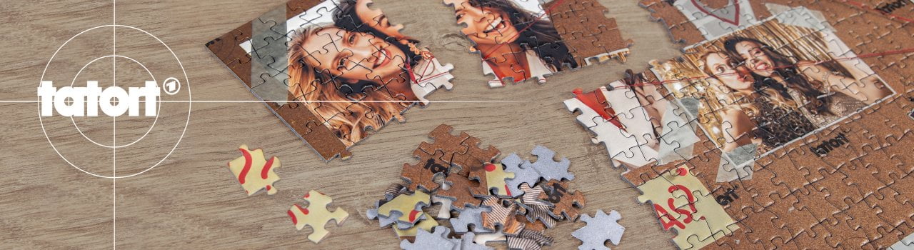 Tatort-Puzzle mit eigenen Bildern