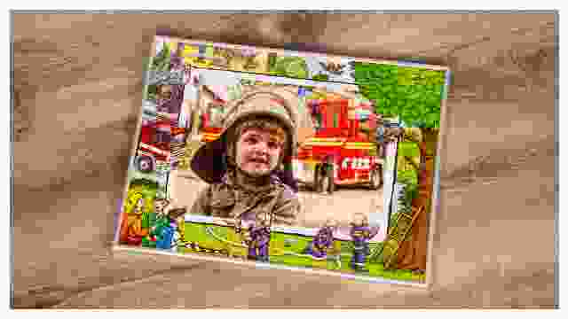 Puzzle-Rahmen für Feuerwehr-Kinderpuzzles