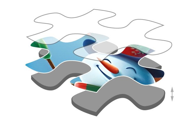 Dicke der Puzzleteile