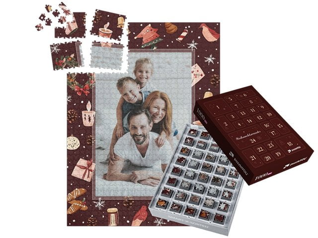 Puzzle-Adventskalender – Schachtel ohne Motiv