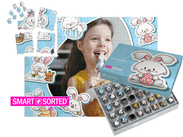 SMART SORTED® - das Überraschungspuzzle zu Ostern, Schachteldesign "Osterfest"