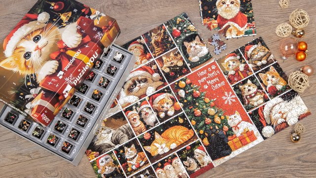 Puzzle-Adventskalender mit Kinder-Motiven