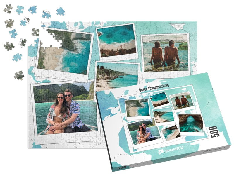 Fotopuzzle-Collage mit 500 Teilen