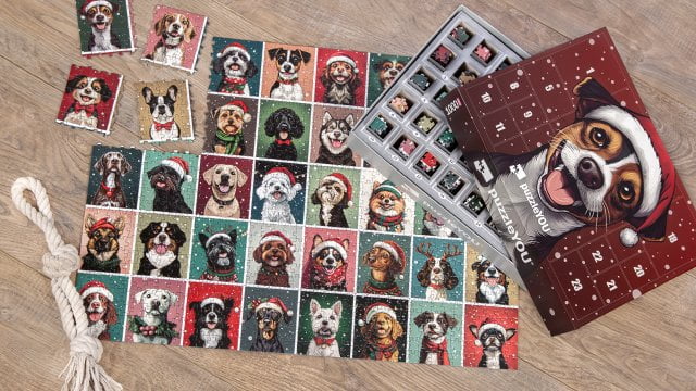 Puzzle-Adventskalender mit Kinder-Motiven