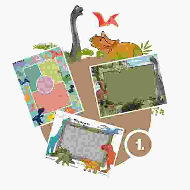 Dinosaurier-Kinderpuzzle gestalten - Schritt 1