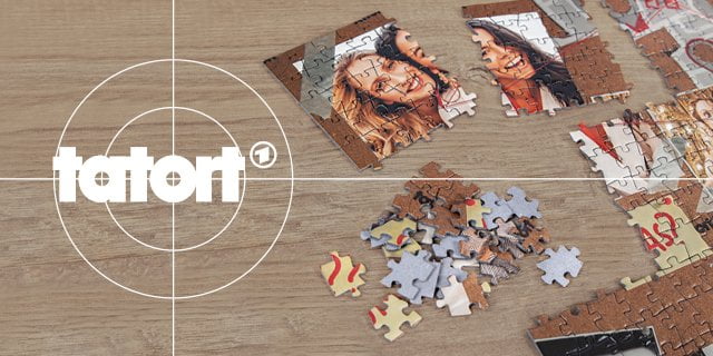Tatort-Puzzle mit eigenen Bildern