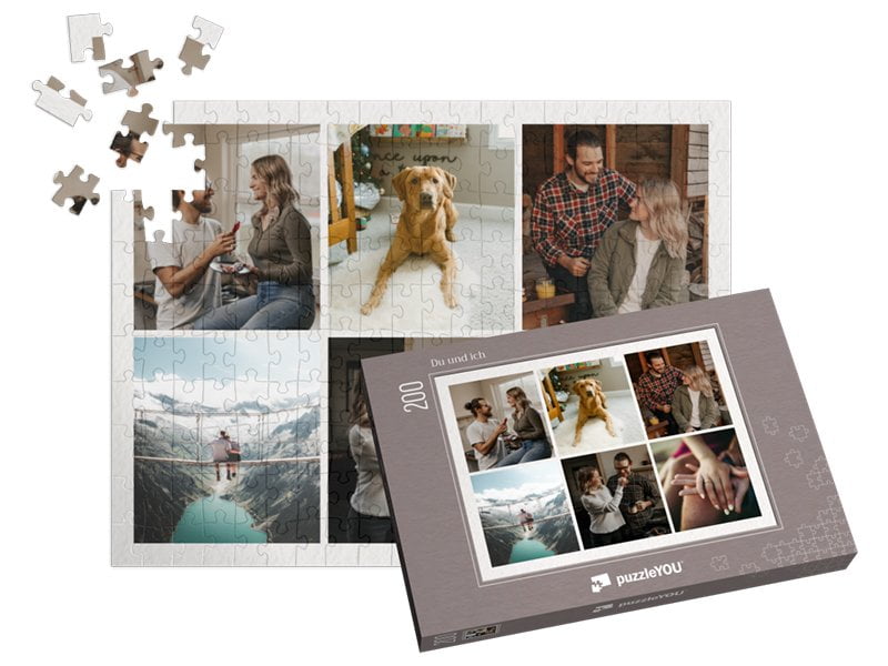 Fotopuzzle-Collage mit 200 Teilen