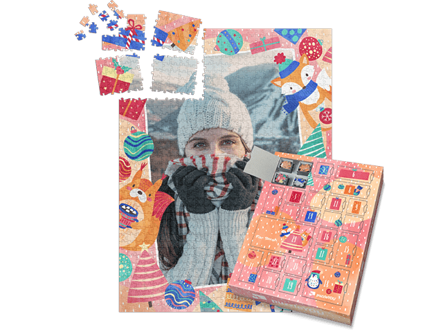 Puzzle-Adventskalender gestalten
