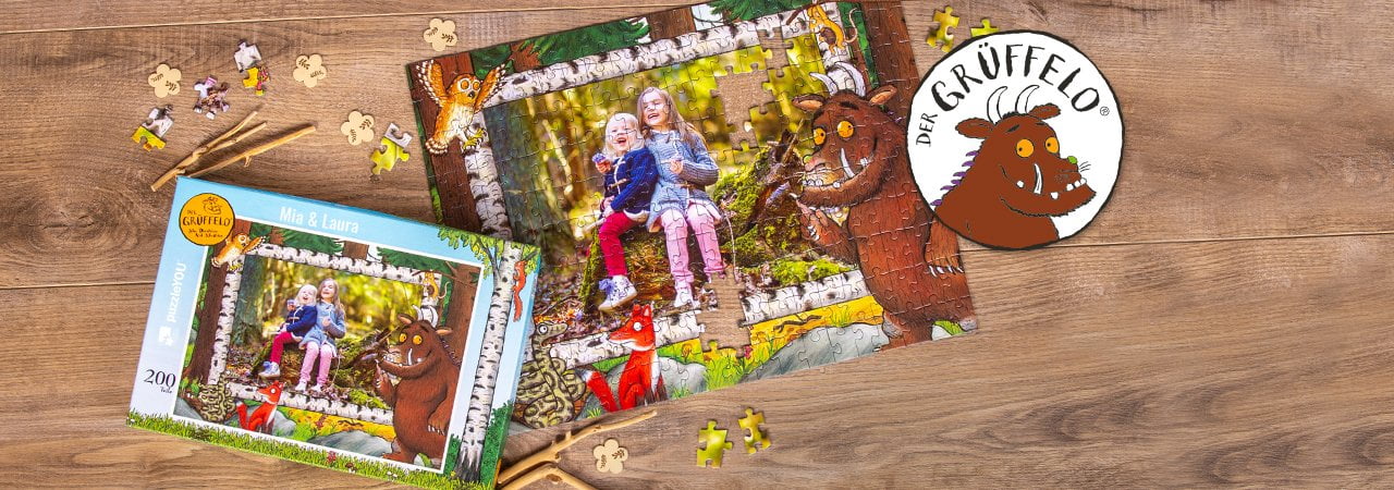 Grüffelo-Kinderpuzzle mit eigenen Fotos