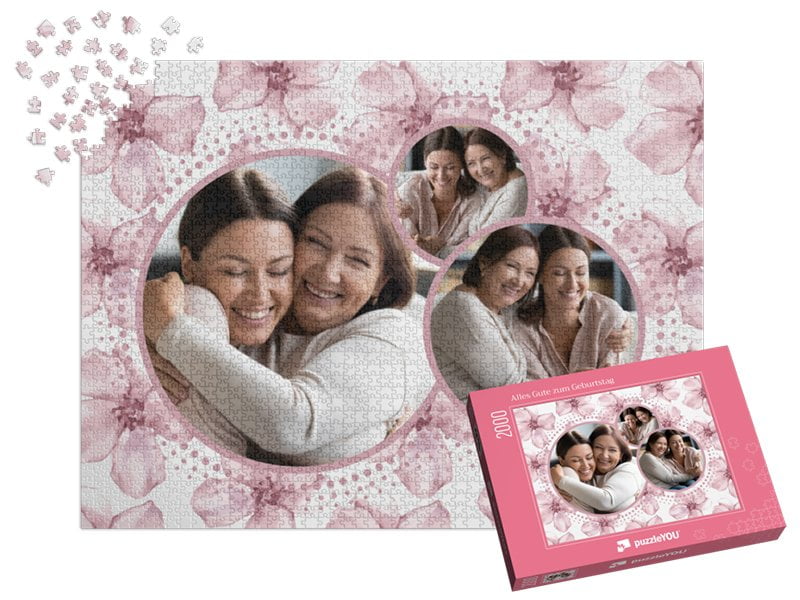 Fotopuzzle-Collage mit 2000 Teilen
