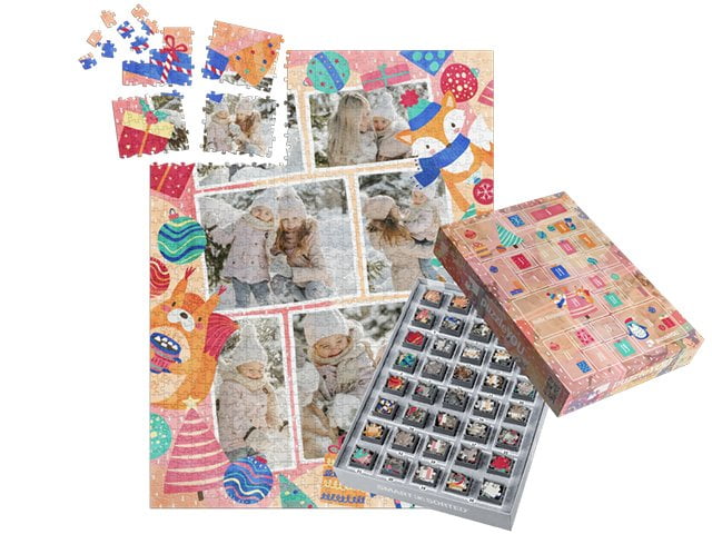 Puzzle-Adventskalender – Schachtel mit Motiv