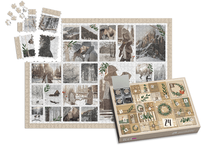 Puzzle-Adventskalender gestalten