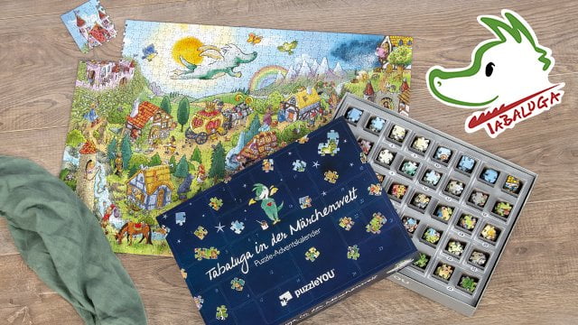 Puzzle-Adventskalender mit Kinder-Motiven