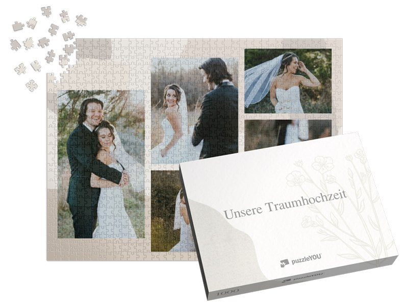 Fotopuzzle-Collage mit 1000 Teilen